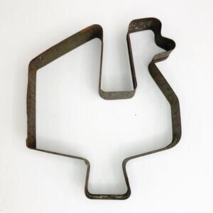Vintage Antique Chicken Cookie Cutter Rustic Decor
